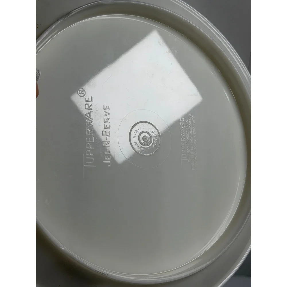 VTG Tupperware Jel-N-Serve Jello Mold White 612 Tray 611 4 Decorative Seals